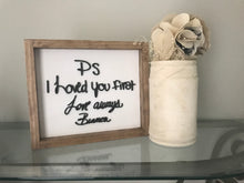 Load image into Gallery viewer, Handwritten Message - Framed Layered Wood Sign