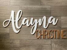 Load image into Gallery viewer, Rowyn Mae - Name Cutout Set - Laser Cut Wood Nursery Sign