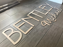 Load image into Gallery viewer, Maddox John - Name Cutout Set - Laser Cut Wood Nursery Sign