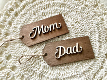 Load image into Gallery viewer, Wooden Name Tag - Stained