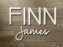 Load image into Gallery viewer, Maddox John - Name Cutout Set - Laser Cut Wood Nursery Sign