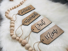 Load image into Gallery viewer, Wooden Name Tag - Stained