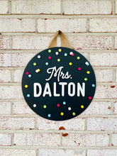 Load image into Gallery viewer, Pink Polka Door Hanger - Teacher Gift