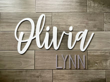Load image into Gallery viewer, Kinsley - Name Cutout Set - Laser Cut Wood Nursery Sign