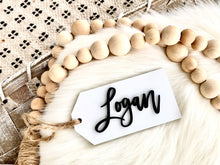 Load image into Gallery viewer, Wooden Name Tag