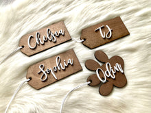 Load image into Gallery viewer, Wooden Name Tag - Stained