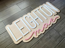 Load image into Gallery viewer, Elijah Michael Bubble Name Sign - Layered Wood Nursery Sign