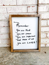 Load image into Gallery viewer, Handwritten Message - Framed Layered Wood Sign