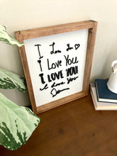 Load image into Gallery viewer, Handwritten Message - Framed Layered Wood Sign