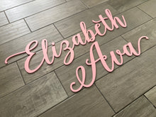 Load image into Gallery viewer, Kinsley Nichole - Name Cutout - Laser Cut Wood Nursery Sign