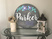 Load image into Gallery viewer, Flower Name Circle - Layered Wood Nursery Sign