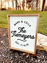 Load image into Gallery viewer, The Tiemeyers Framed - Layered Wood Sign