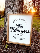 Load image into Gallery viewer, The Tiemeyers Framed - Layered Wood Sign