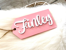 Load image into Gallery viewer, Wooden Name Tag