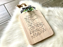 Load image into Gallery viewer, Engraved Recipe Cutting Board