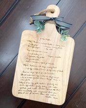 Load image into Gallery viewer, Engraved Recipe Cutting Board