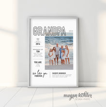 Load image into Gallery viewer, 11x14 Printable - All About Grandpa Father's Day Digital File - Office - Man Cave