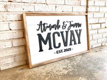 Load image into Gallery viewer, The Martins Framed Shiplap - Layered Wood Sign
