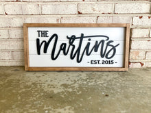 Load image into Gallery viewer, The Martins Framed Shiplap - Layered Wood Sign