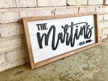 Load image into Gallery viewer, The Martins Framed Shiplap - Layered Wood Sign

