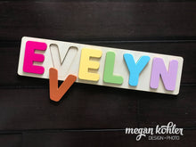 Load image into Gallery viewer, Mallory Wooden Name Puzzle Gift