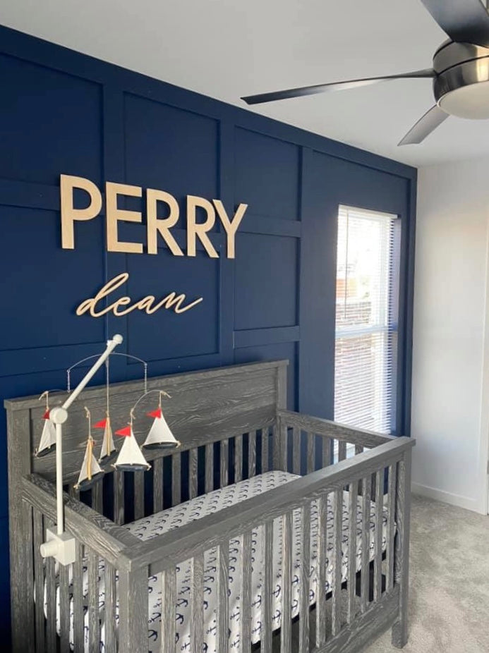 Perry - Name Cutout - Laser Cut Wood Nursery Sign
