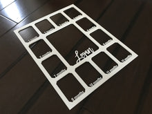 Load image into Gallery viewer, Vertical 11x14 Wooden School Years Photo Mat - 2.5x3.5 photo inserts