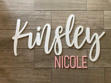 Load image into Gallery viewer, Kinsley - Name Cutout Set - Laser Cut Wood Nursery Sign
