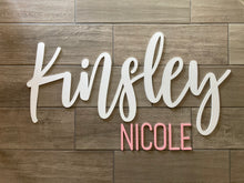 Load image into Gallery viewer, Kinsley - Name Cutout Set - Laser Cut Wood Nursery Sign
