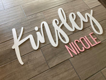 Load image into Gallery viewer, Kinsley - Name Cutout Set - Laser Cut Wood Nursery Sign
