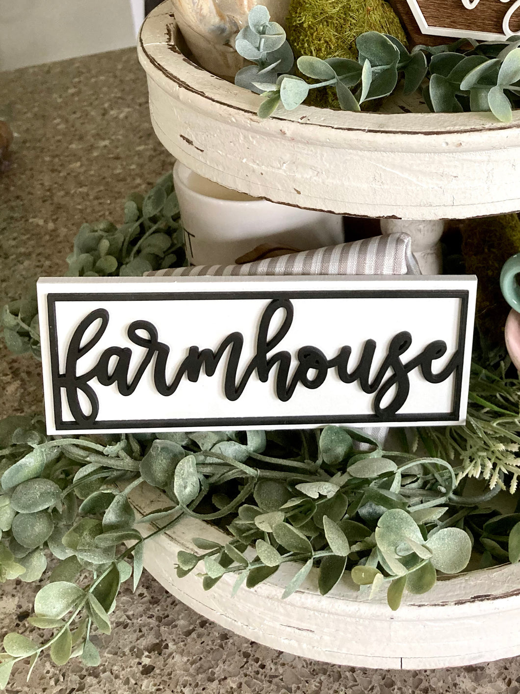 Farmhouse - Mini Tiered Tray Sign