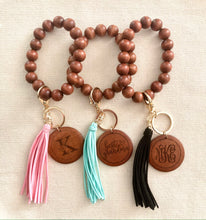 Load image into Gallery viewer, Beaded Bracelet Keychain - Custom Engraved