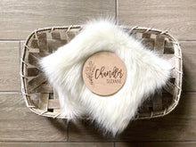 Load image into Gallery viewer, Chandler Laser Engraved Birth Announcement - Baby Name Announcement - Wooden Circle Sign - Floral Girl - Thick Premium Wood