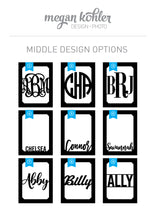 Load image into Gallery viewer, Vertical 11x14 Wooden School Years Photo Mat - 2.5x3.5 photo inserts