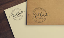 Load image into Gallery viewer, Script Circle Address Stamp 3x1.5