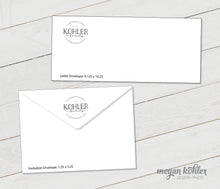 Load image into Gallery viewer, Modern Circle Design - Custom Address Stamp - 1.5" tall and up to 3" wide