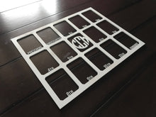 Load image into Gallery viewer, 11x14 Wooden School Years Photo Mat - 2.5x3.5 photo inserts