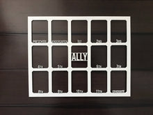 Load image into Gallery viewer, 11x14 Wooden School Years Photo Mat - 2.5x3.5 photo inserts