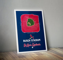 Load image into Gallery viewer, Busch Stadium Map - St. Louis Cardinals  - Digital File - Printable
