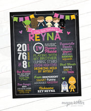 Load image into Gallery viewer, Star Wars Inspired Birthday Milestone Chalkboard Poster - 16x20 Printable File - Boy - Girl