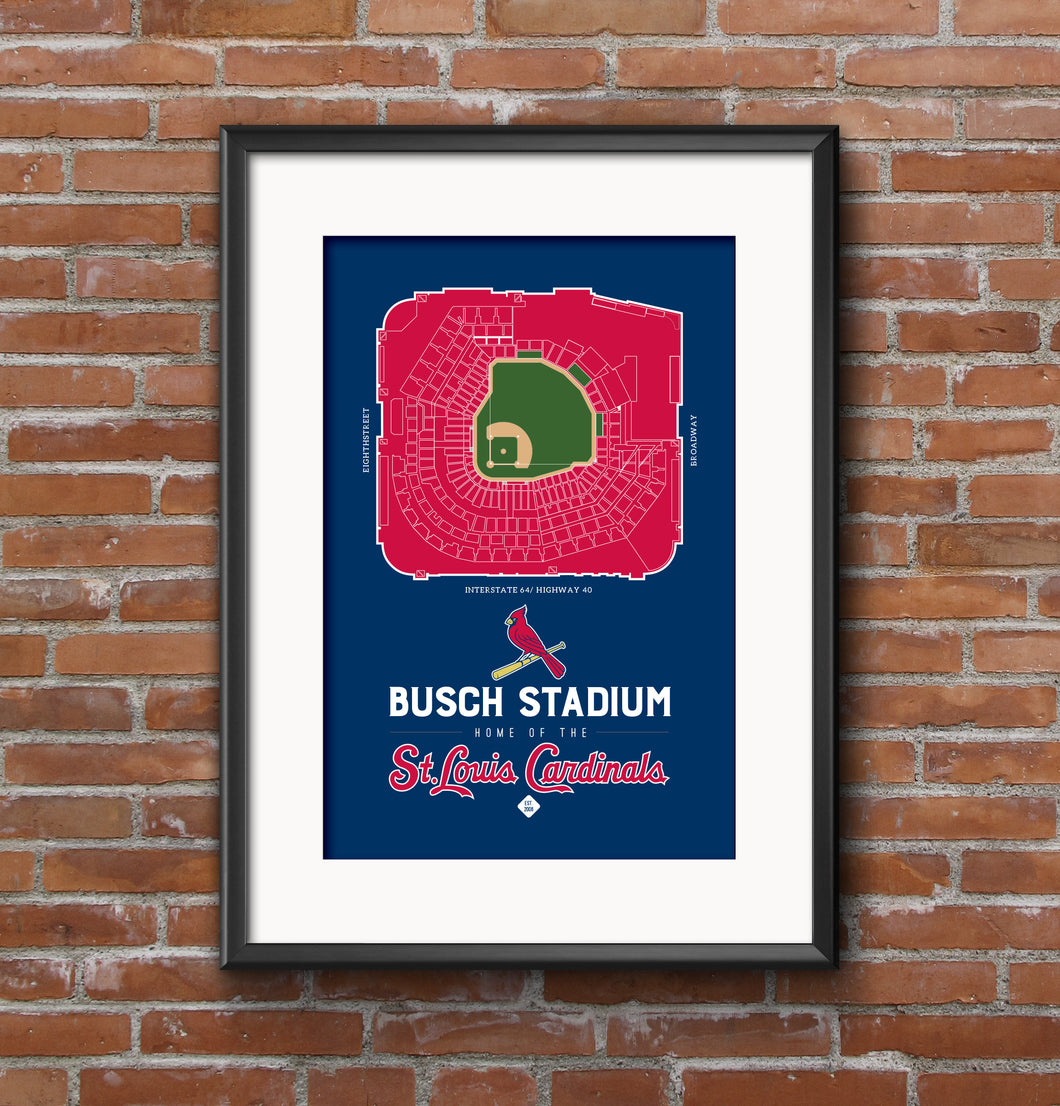 Busch Stadium Map - St. Louis Cardinals  - Digital File - Printable