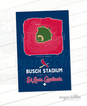 Load image into Gallery viewer, Busch Stadium Map - St. Louis Cardinals  - Digital File - Printable
