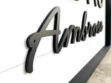 Load image into Gallery viewer, Brooks Framed Shiplap Name Sign - Layered Wood Nursery Sign