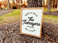 Load image into Gallery viewer, The Tiemeyers Framed - Layered Wood Sign
