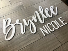 Load image into Gallery viewer, Kinsley - Name Cutout Set - Laser Cut Wood Nursery Sign
