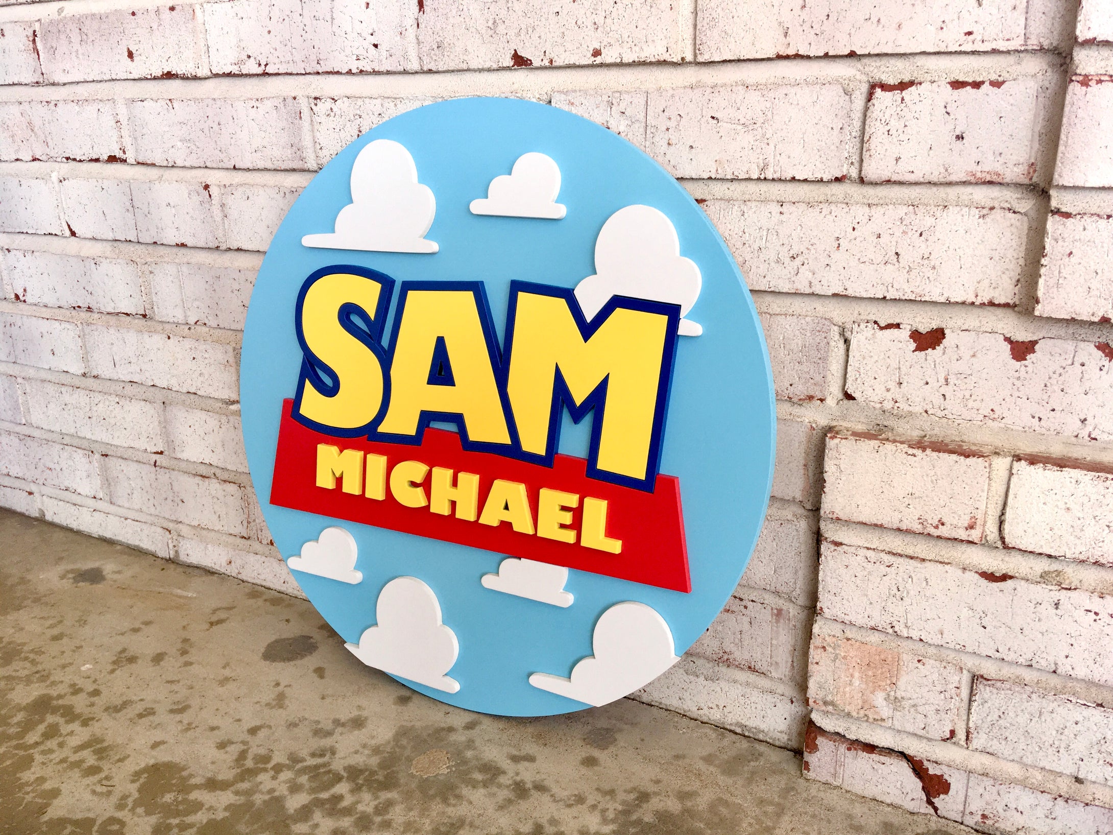 Toy Story - Name Circle - Layered Wood Nursery Sign