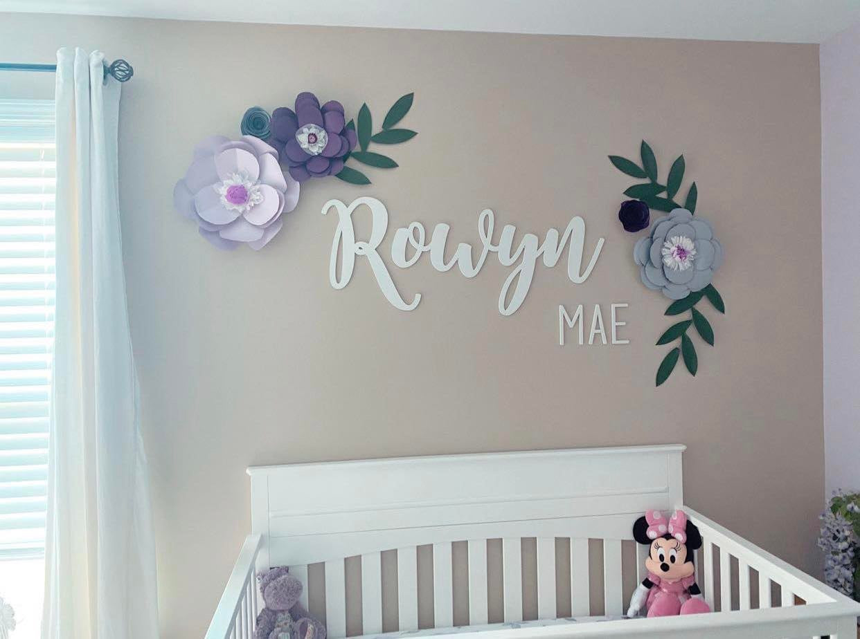 Rowyn Mae - Name Cutout Set - Laser Cut Wood Nursery Sign