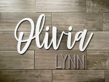 Load image into Gallery viewer, Kinsley - Name Cutout Set - Laser Cut Wood Nursery Sign
