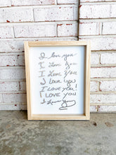Load image into Gallery viewer, Handwritten Message - Framed Layered Wood Sign
