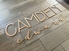 Load image into Gallery viewer, Maddox John - Name Cutout Set - Laser Cut Wood Nursery Sign
